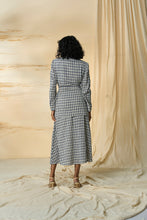 Load image into Gallery viewer, Checkmate Kala Cotton Tie Up Blazer & Skirt Set