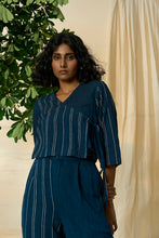 Load image into Gallery viewer, Cobalt Kala Cotton Angarakha Top