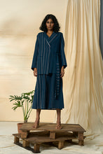 Load image into Gallery viewer, Cobalt Kala Cotton Tie Up Blazer