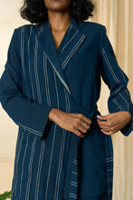 Load image into Gallery viewer, Cobalt Kala Cotton Tie Up Blazer