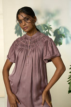 Load image into Gallery viewer, Grape Wine Eucalyptus Silk Dress
