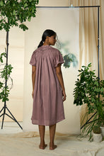 Load image into Gallery viewer, Grape Wine Eucalyptus Silk Dress