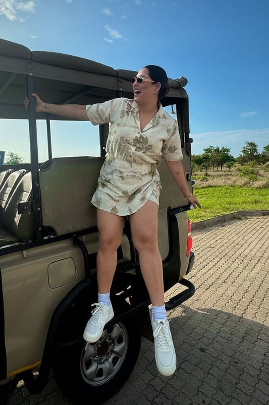 Live Leafy Khadi Unisex Shirt & Skort Co-ord Set