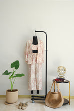 Load image into Gallery viewer, Pink Foliage 3-Piece Blazer Set with Bralette & Pants