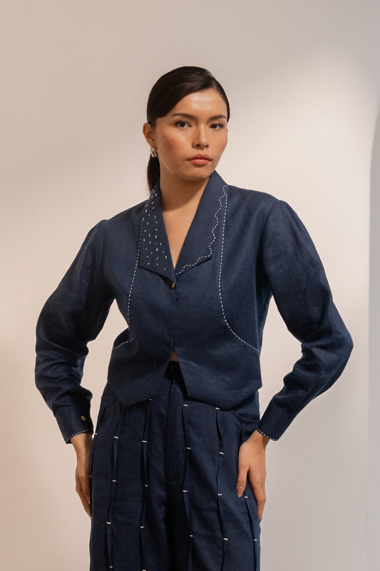 Moraine Blue Crop Jacket