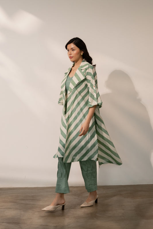 Sage Green Stripes Overlay