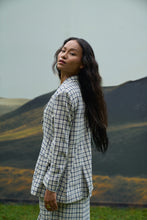 Load image into Gallery viewer, Checkmate Notch Blazer & Fish-Cut Skirt Set