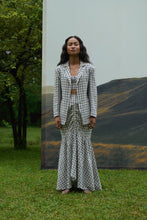 Load image into Gallery viewer, Checkmate Notch Blazer & Fish-Cut Skirt Set