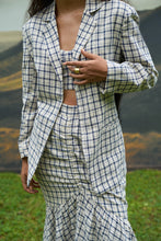 Load image into Gallery viewer, Checkmate 3-Piece Blazer Set with Bralette & Skirt