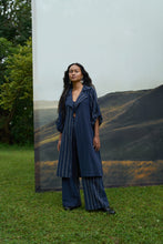 Load image into Gallery viewer, Cobalt Trench Overlay & Pants Set
