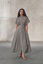 Load image into Gallery viewer, Grey Organic Cotton Structured Maxi Dress