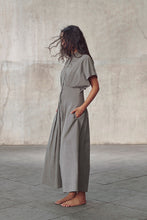 Load image into Gallery viewer, Grey Organic Cotton Structured Maxi Dress