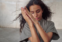 Load image into Gallery viewer, Grey Organic Cotton Structured Maxi Dress