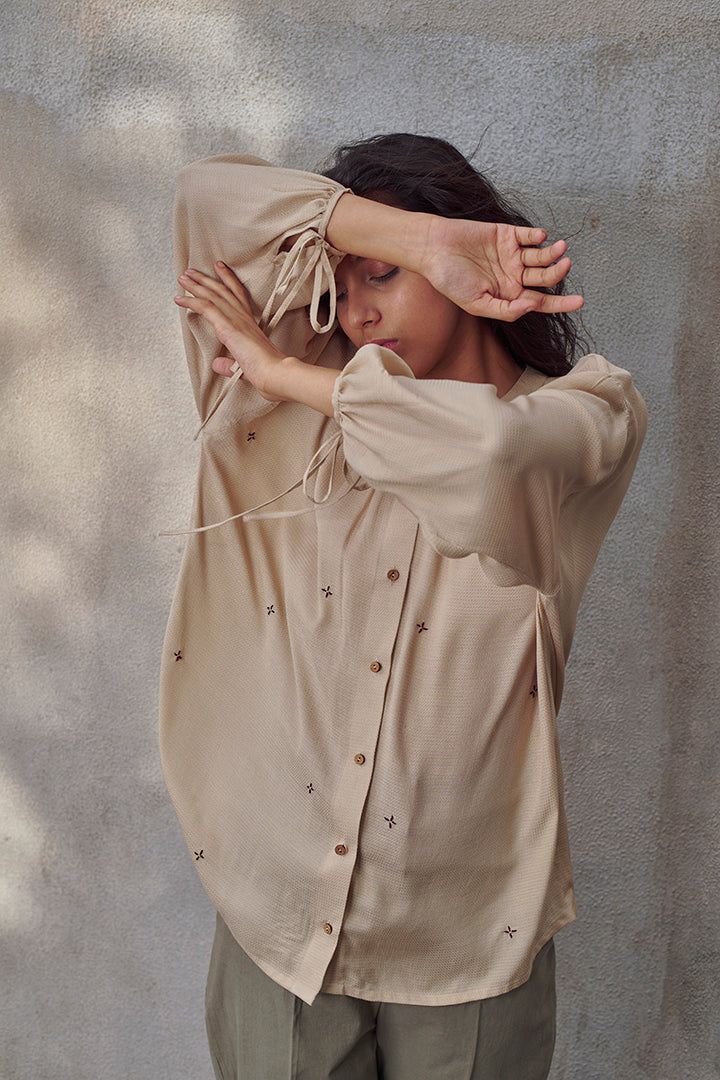 Meadow Corn Fabric Gathers Top