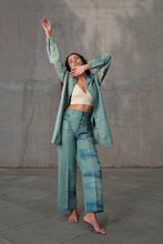 Load image into Gallery viewer, Waves Hemp Shirt Dress & Pants Co-ord Set