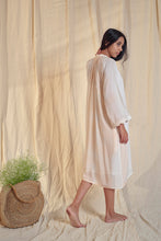 Load image into Gallery viewer, Waterfall Soya Fabric Gathered Maxi Dress