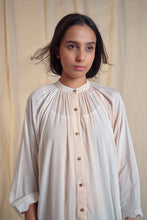 Load image into Gallery viewer, Waterfall Soya Fabric Gathered Maxi Dress