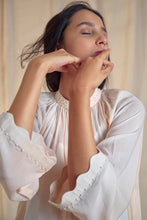 Load image into Gallery viewer, Waterfall Soya Fabric Gathered Maxi Dress