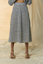 Load image into Gallery viewer, Checkmate Kala Cotton Tie Up Blazer &amp; Skirt Set
