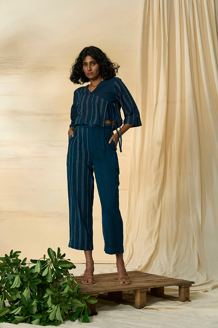 Cobalt Kala Cotton Trousers