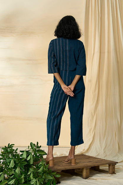 Cobalt Kala Cotton Angarakha Top