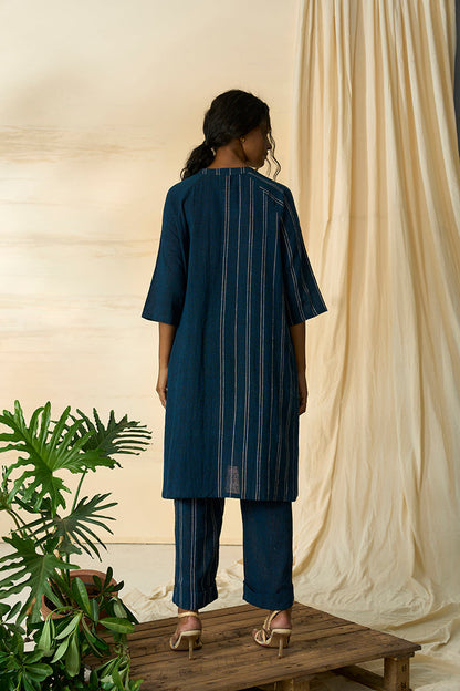 Cobalt Kala Cotton Long Shirt
