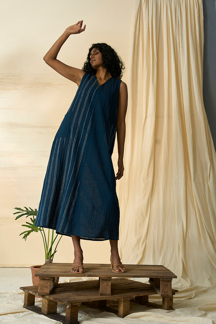 Cobalt Kala Cotton Sleeveless Dress