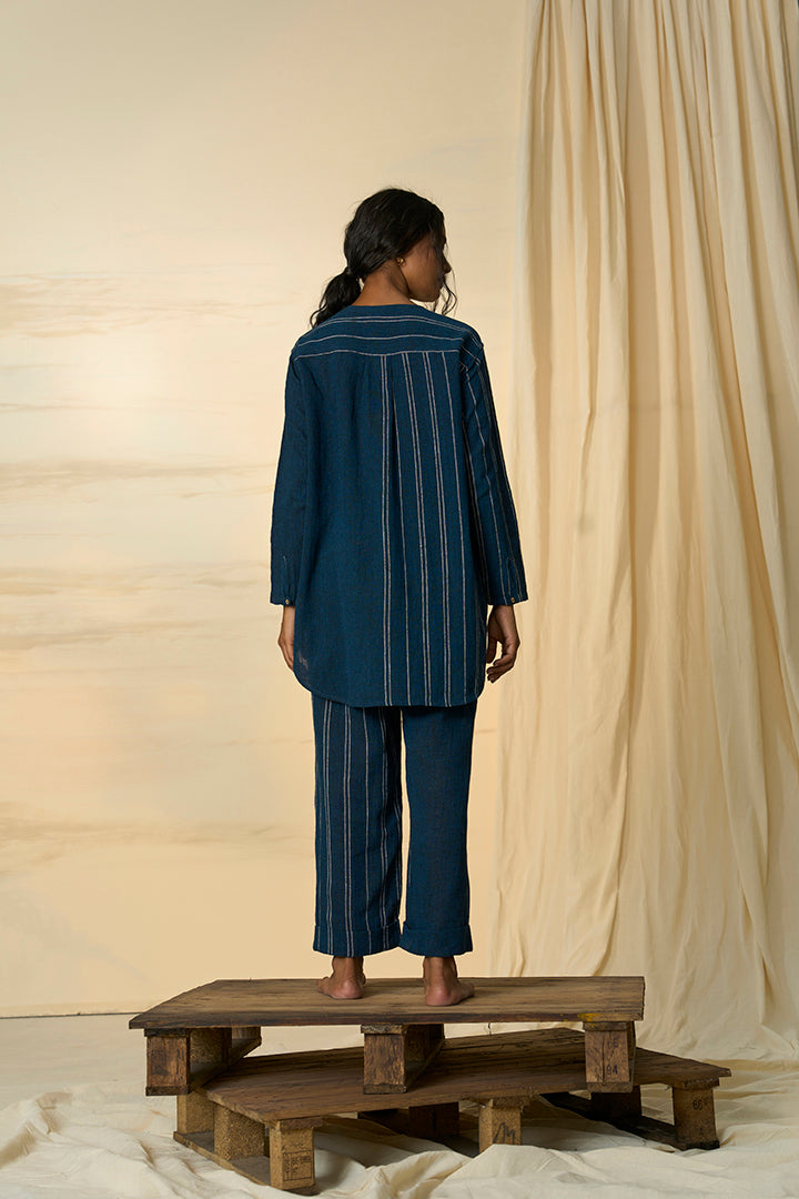 Cobalt Kala Cotton Shirt & Trousers Set