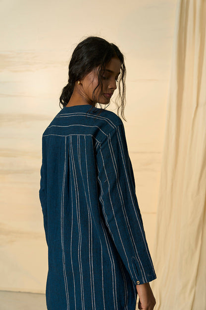 Cobalt Kala Cotton Round Shirt
