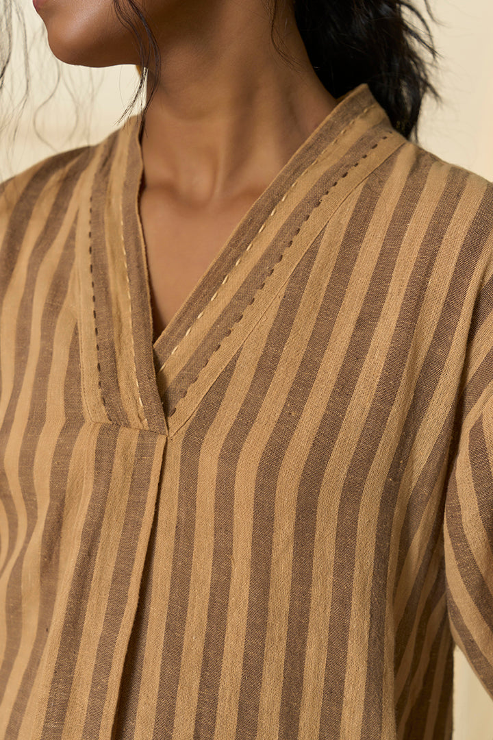 Desert Kala Cotton V Neck Top