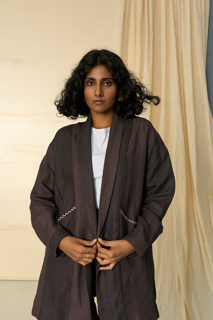 Mahogany Hemp Overlay & Pyjama Pants Set