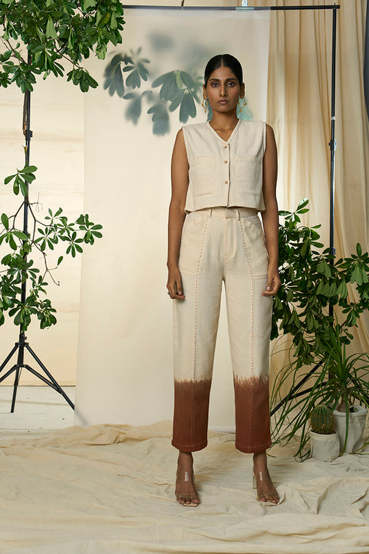 Dip It Kala Cotton Denim Vest & Pants Set