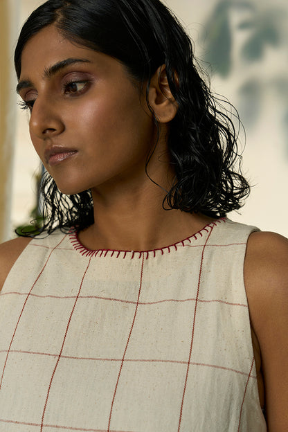 Candy Cane Kala Cotton Sleeveless Dress & Pants Set