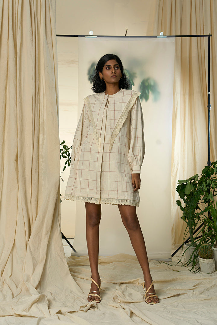 Candy Cane Kala Cotton V Yoke Dress