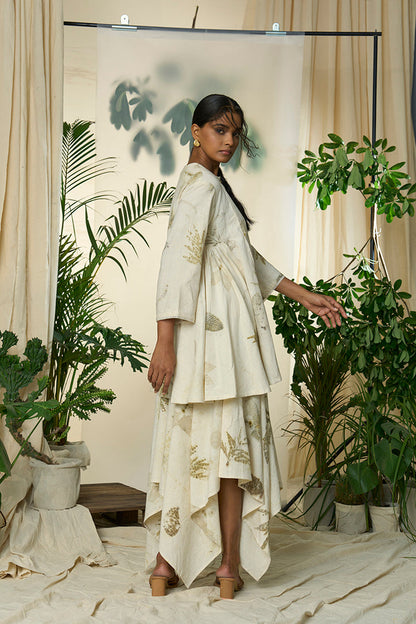 Live Leafy Khadi Kurta