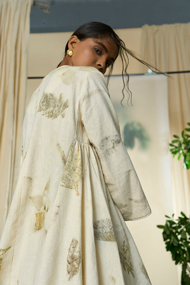 Live Leafy Khadi Kurta