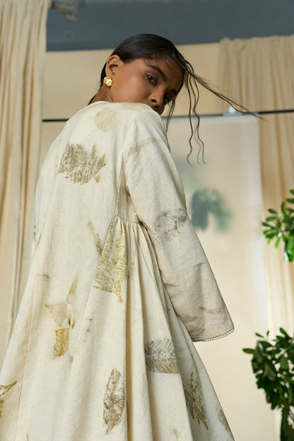 Live Leafy Khadi Kurta