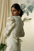 Load image into Gallery viewer, Live Leafy Khadi Pleated Dress
