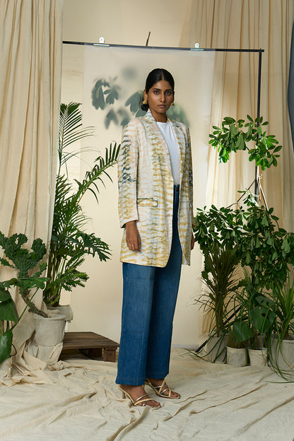 Liquid Sunshine Hemp Cotton Notch Collar Blazer