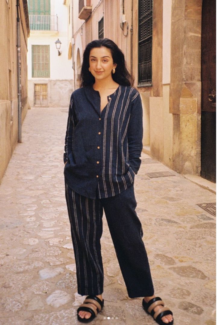 Cobalt Kala Cotton Shirt & Trousers Set