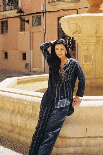 Cobalt Kala Cotton Shirt & Trousers Set