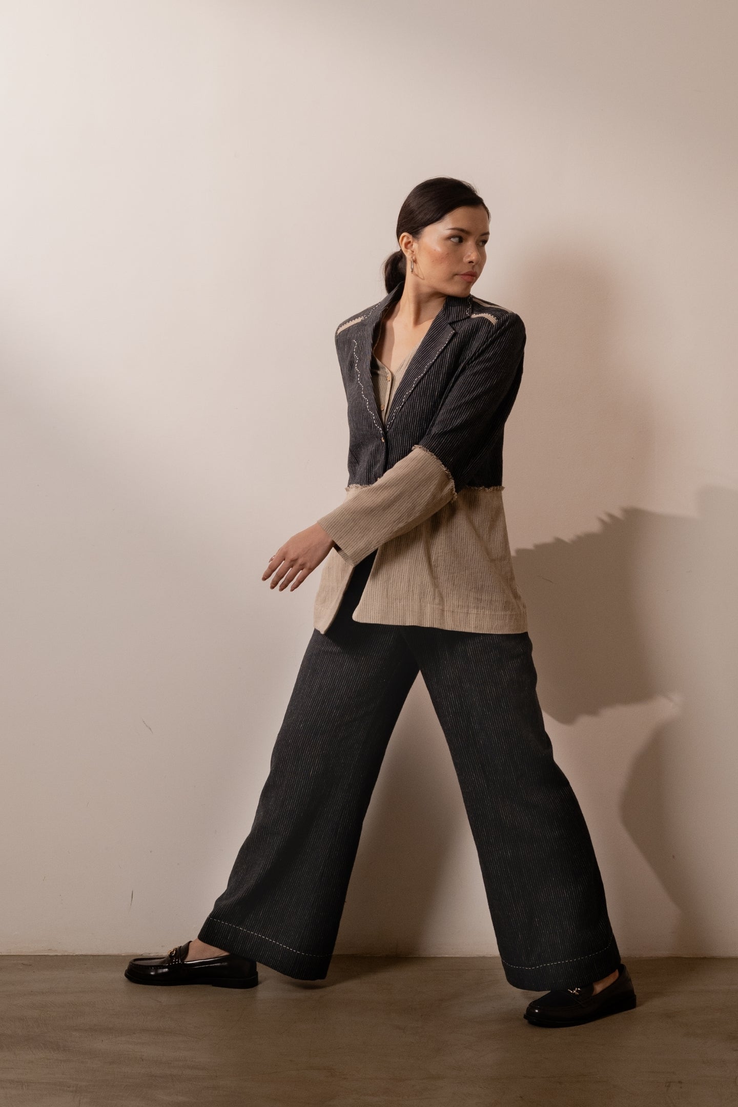 Celeste Black Stripes Pants