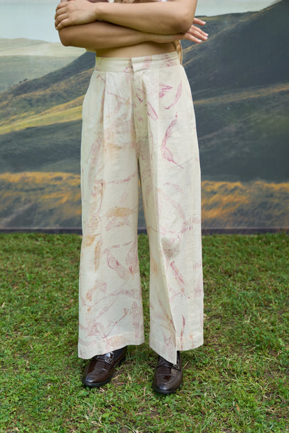 Pink Foliage Top & Pants Set