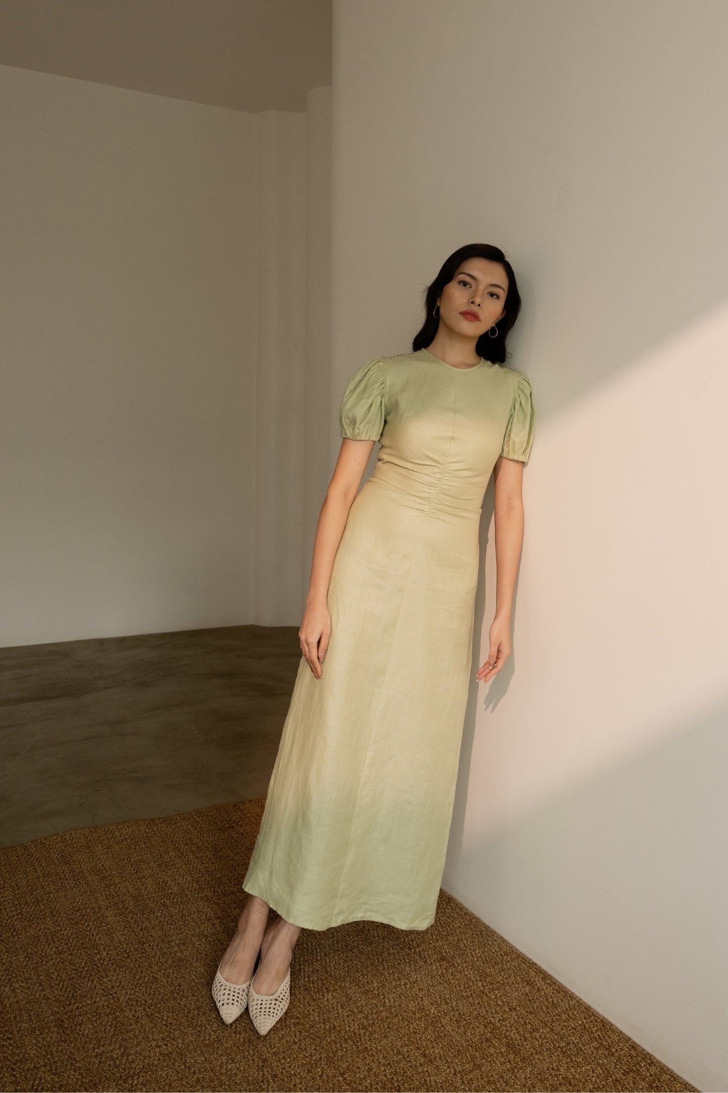 Dew Mint Green Cinched Dress