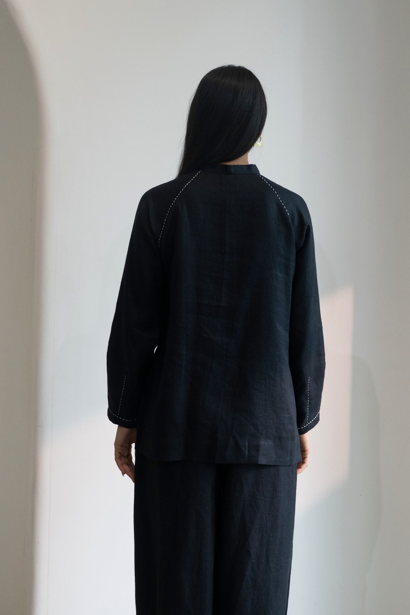 Ebony Black Short Kurta