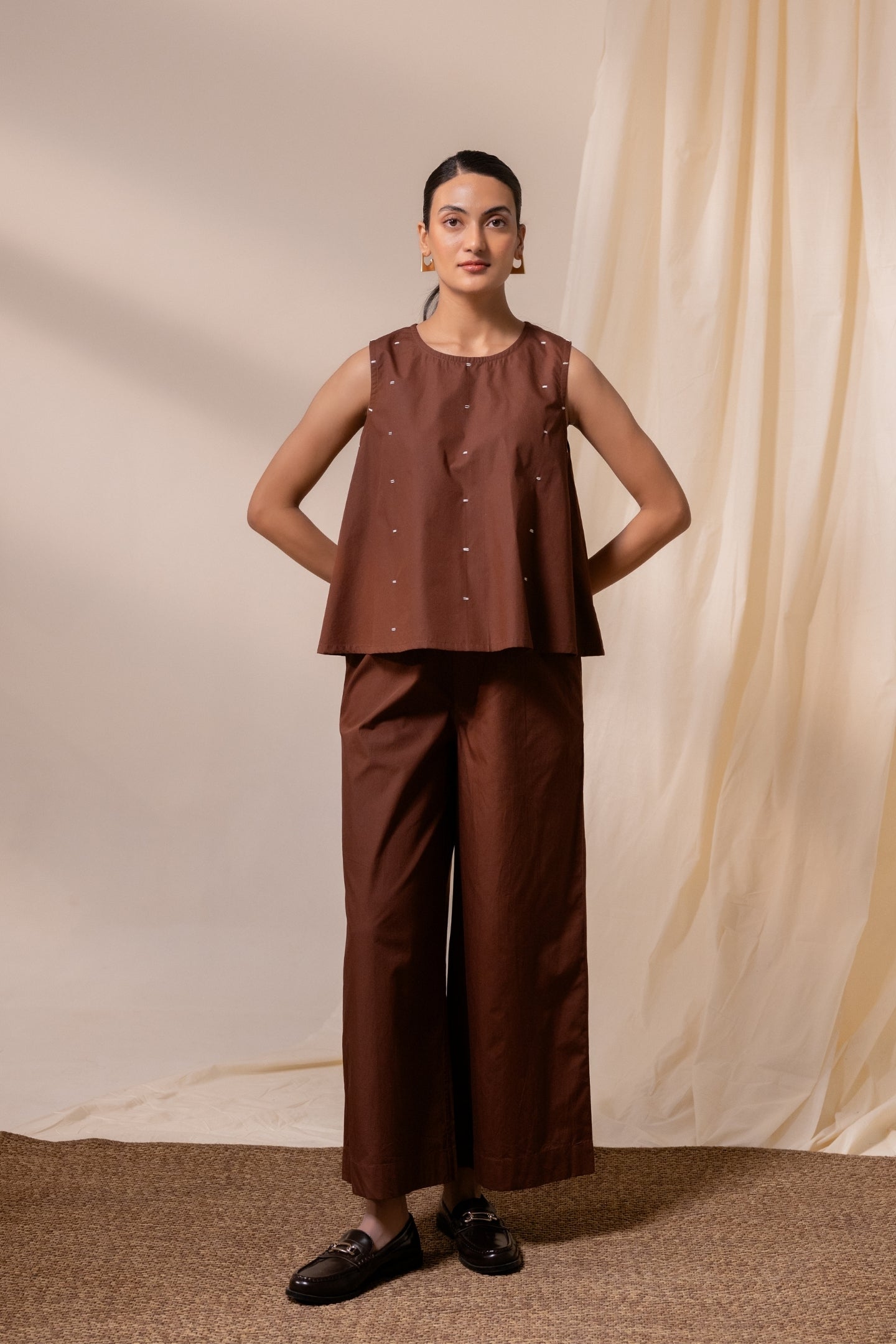 Ether Brown Flared Pants