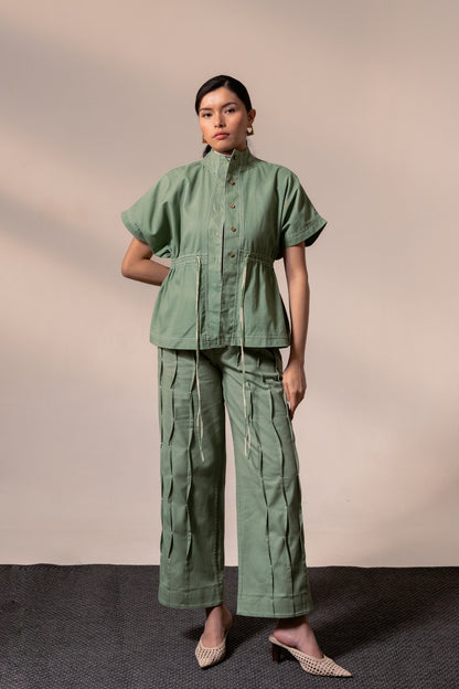 Fern Green Denim Top