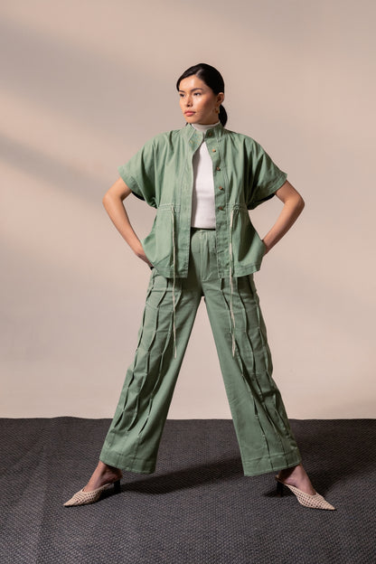 Fern Green Denim Top