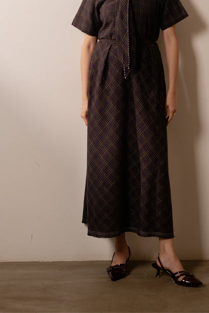 Prism Skirt - Black Coloured Checks