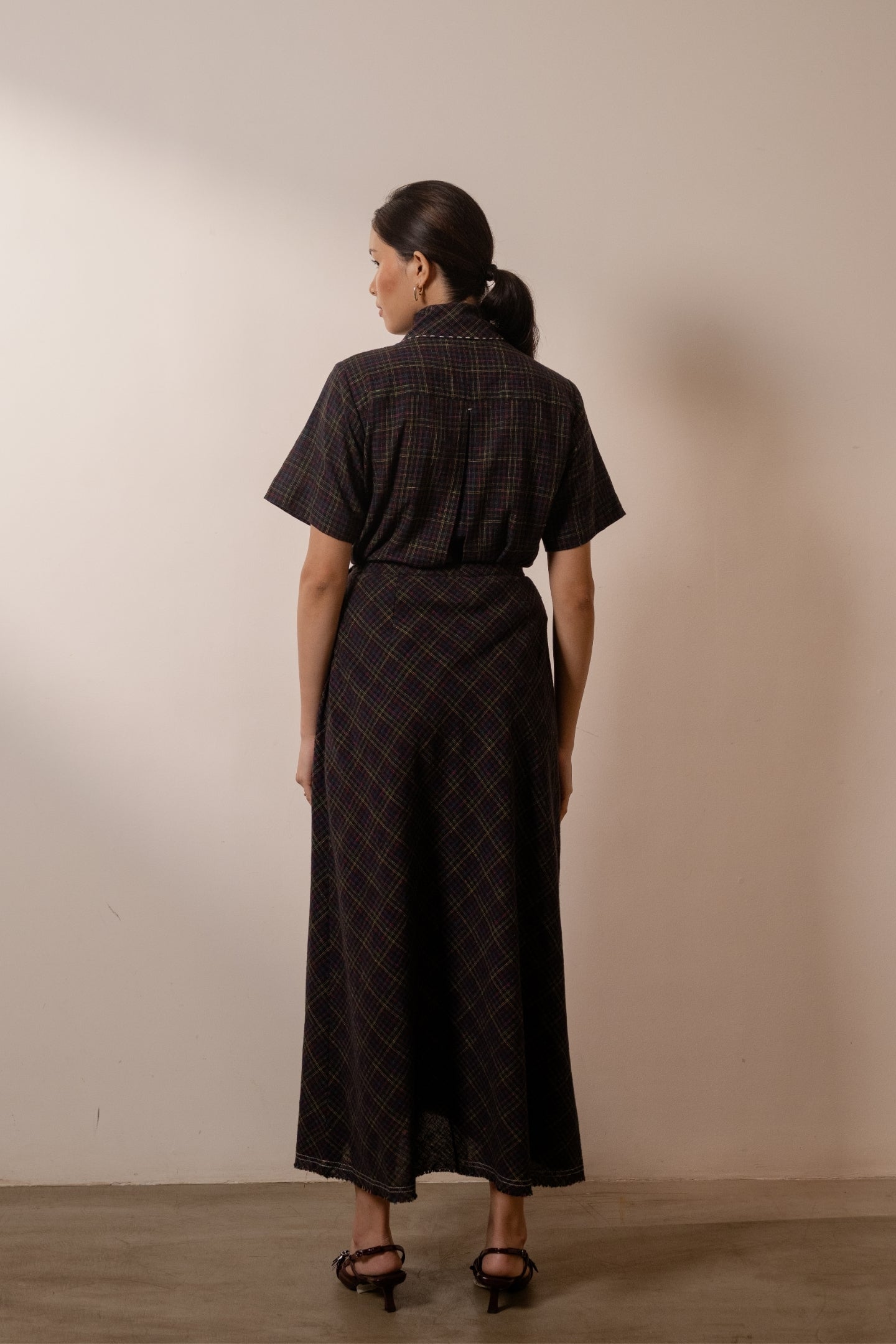 Prism Skirt - Black Coloured Checks